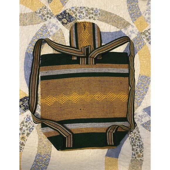 Oregon Ducks Mexican Baja Blanket Backpack Knapsack College Retro Embroidered - Picture 2 of 2